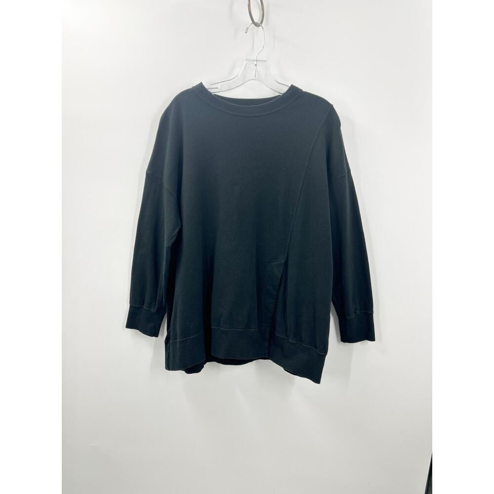 Zucca Black Oversized Asymmetrical Pullover Sweatshirt M